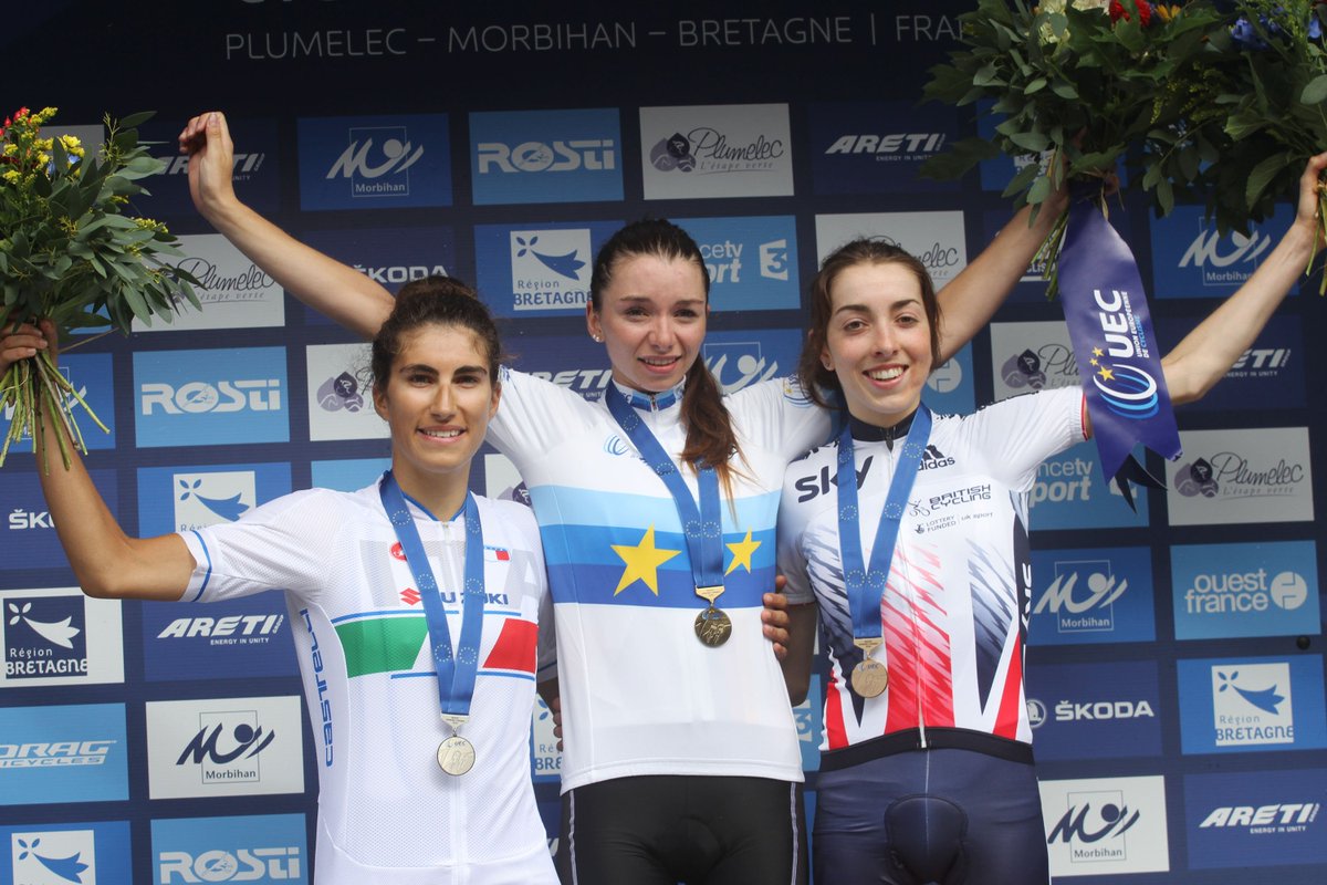 Bartoli84's tweet photo. Compilation of the Junior Women's RR won by Liane #Lippert. Tomorrow U23/Elite Women. #EuroRoad2016 @UEC_cycling https://t.co/af3hdRm4Yg