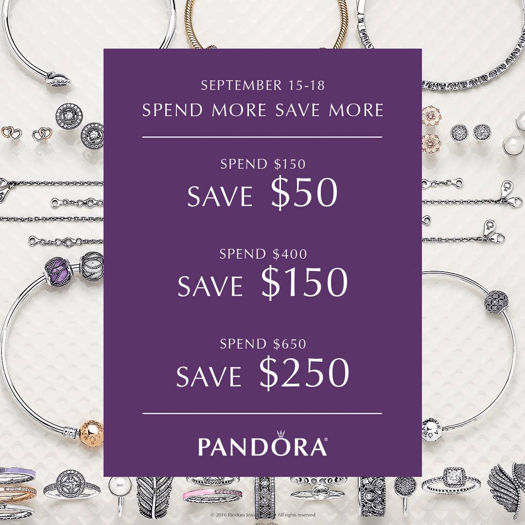 rodanjewellers's tweet image. It's a #Shopping Weekend! This weekend only #SpendMoreSaveMore on your #Pandora purchase! See store for details #yvr