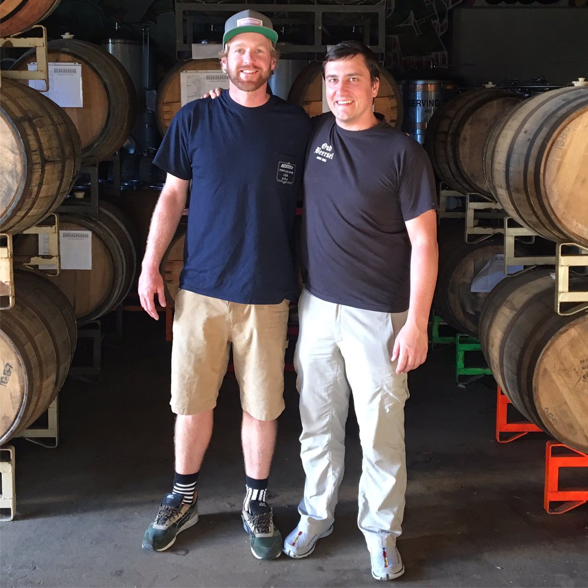 My dude Gert, blendmasta of #oudbeersel is in town thx to @BeerAdvocate bringing the goods to Portland this weekend!