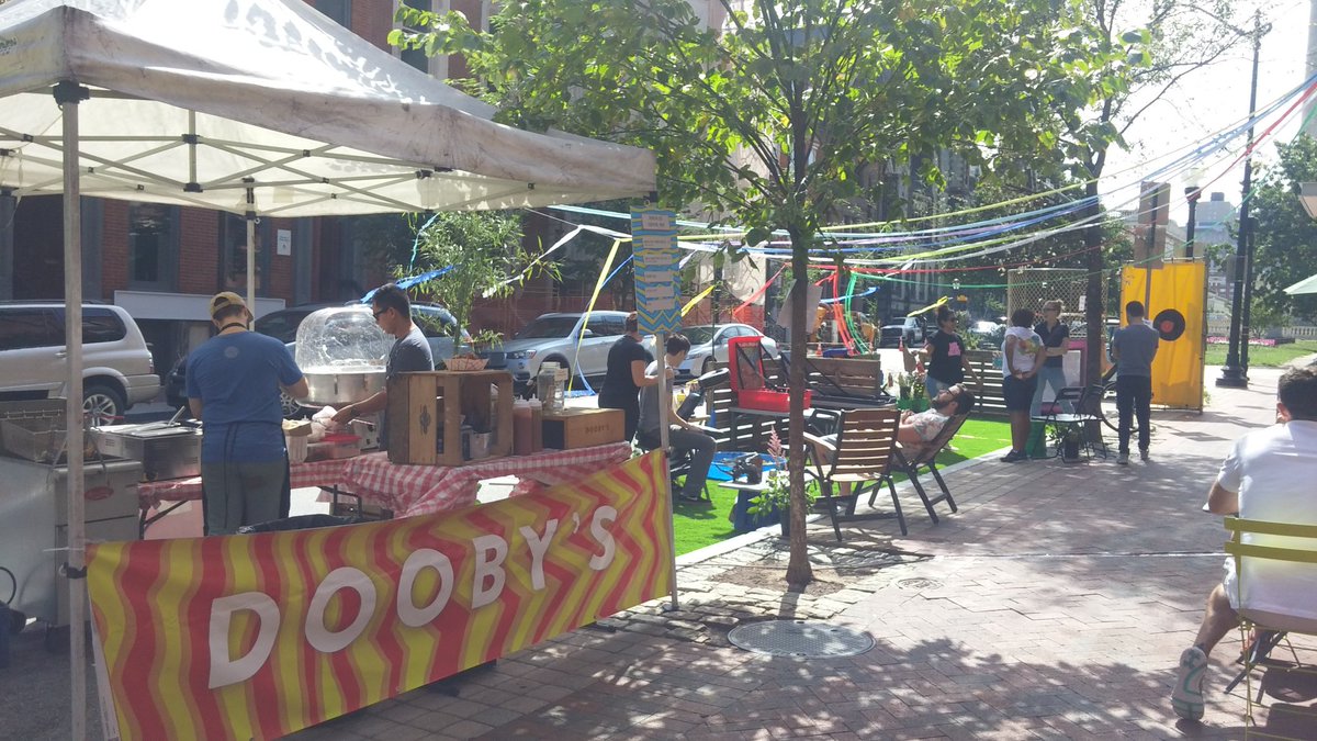 Come hang out at <a href="/DoobysBmore/">Dooby</a> for #ParkingDay till 2!