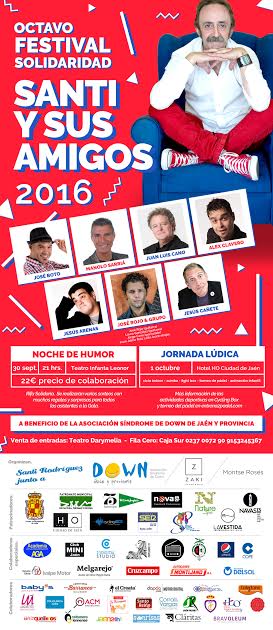 Otro año más patrocinando el Festival Solidario, Santi y sus amigos.

Entradas ya a la venta en Teatro Darymelia