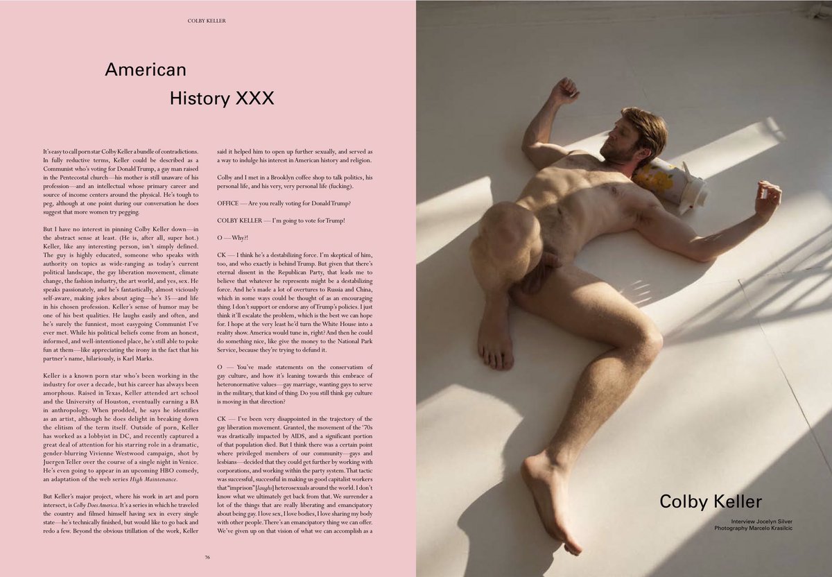 colbykeller's tweet photo. Five chances two win a copy of @officemagazinenyc - retweet or regram to win. Featuring a Colby interview. https://t.co/PVZJkWwfrH