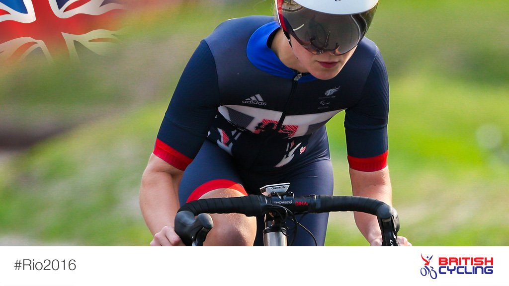 BritishCycling's tweet photo. Great effort from @HannahRDines to finish fifth in her first #Paralympics road race! We predict big things in Tokyo! https://t.co/u6AnfAkSPT