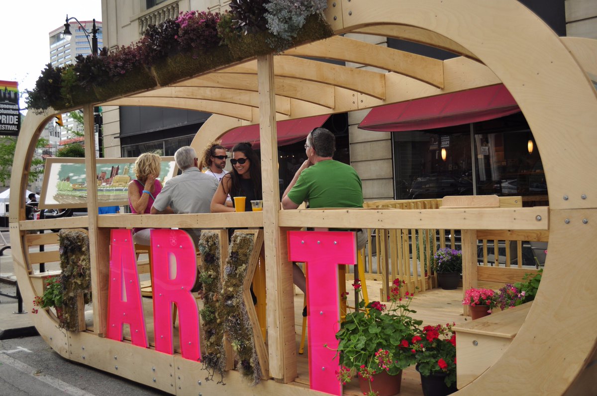 LoriCullen's tweet photo. Up next at 3pm EST,  I'll showcase an amazing #parkingday project in #ColumbusOhio Read more https://t.co/oDSa9kMHxD https://t.co/09ajZUUCKm