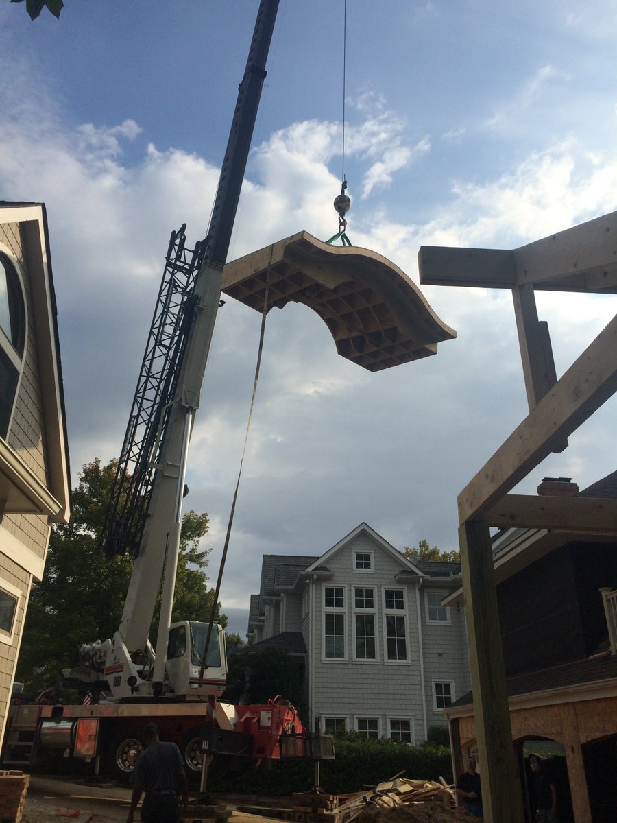 DigiConSoo's tweet photo. Simplifying complex framing. It's what we do. #eyebrowdormer #construction #architecture #framing #delivery https://t.co/ZlQIy0yF5B