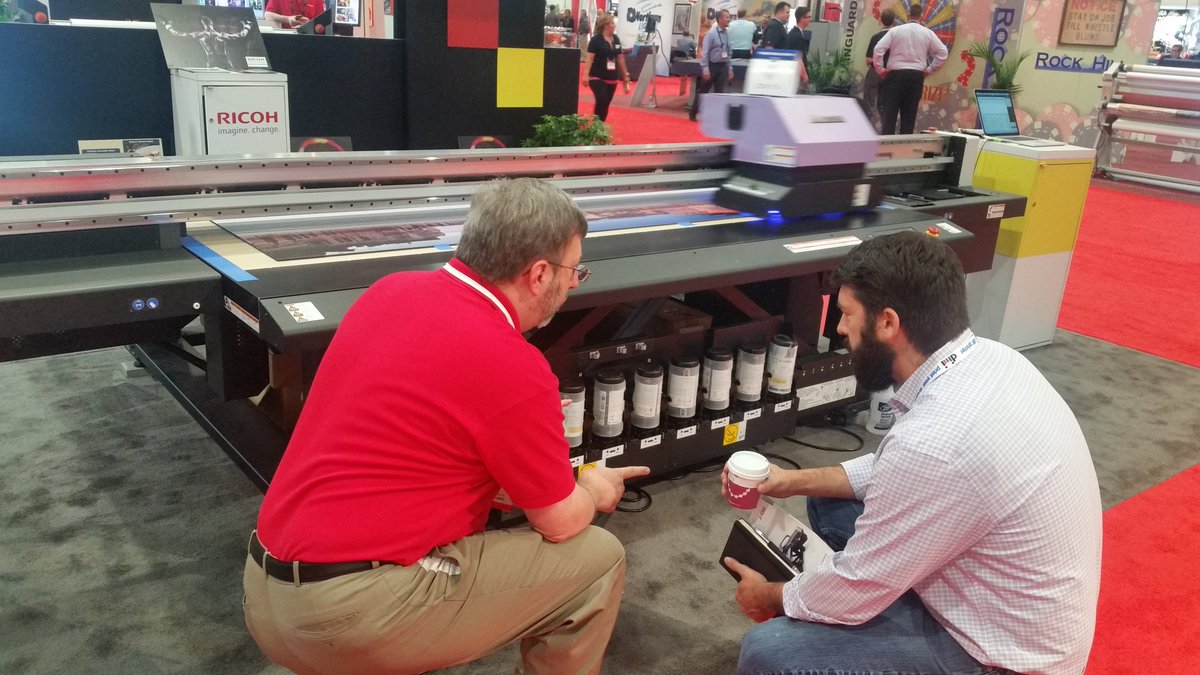 RicohUSAGC's tweet image. At #SGIAExpo it's all about making colors pop.  Visit us at booth 1271 to meet with our #largeformat color experts!