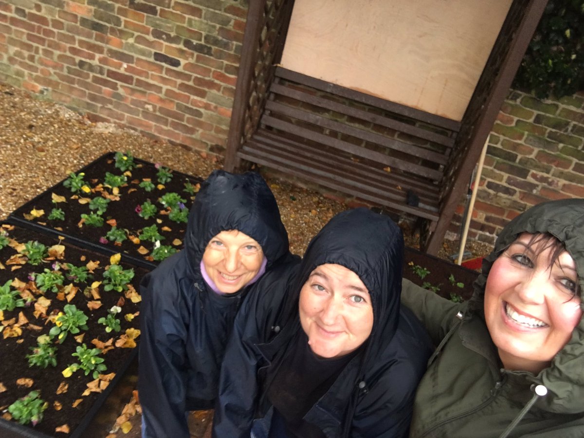 The Epping WI four raised beds are all in.They line the path towards their bench with lots of colour 🌷🌺