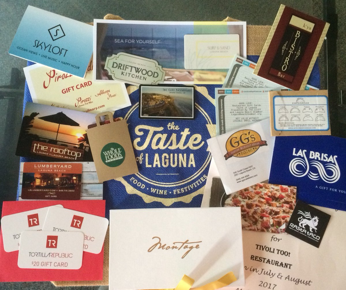 Buy your raffle tickets today for our "Dining Spree" Grand Prize from the Taste of Laguna! ow.ly/78KA304hKnN