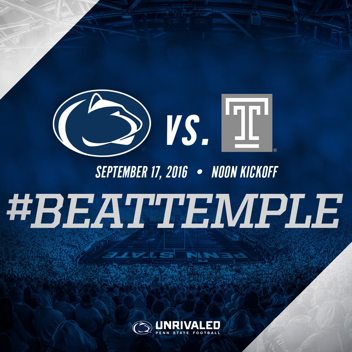 PennStateFball's tweet photo. Gameday is TOMORROW! 

#TEMvsPSU Gameday Preview >> https://t.co/tbJcNz1m7z https://t.co/Kb8Lz5ysu3