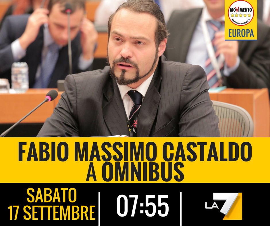 FMCastaldo's tweet photo. Domani mattina alle 7.55 sarò a #omnibusla7 per commentare le ultime news italiane ed europee.Se potete,seguitemi! https://t.co/spTT6vQck1