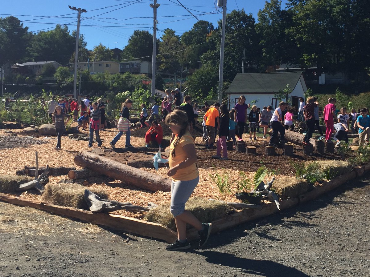 janeberrigan's tweet photo. Fun at the natural playground. What an amazing space... So much fun. @GrowingGreenNS @SouthShoreRSB @ssrsbbjshs https://t.co/krJIk6yQuE
