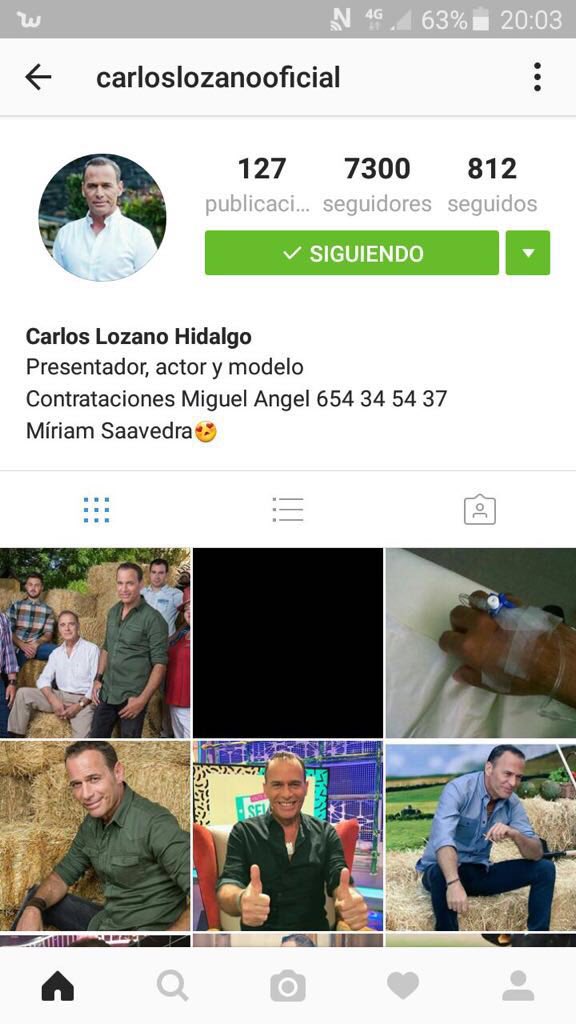 Otra cuenta falsa de <a href="/_CarlosLozano/">Carlos Lozano</a> en instagran con el mismo contacto. Ayudarme a difundirlo. Gracias a todos.
