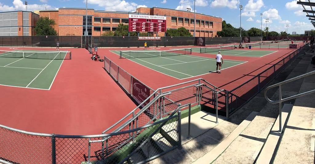 TUtennis's tweet photo. First action of the year! Let's go TU! #TUTennis #TigerPride #TrinityInvitational https://t.co/FrqdEBatFT