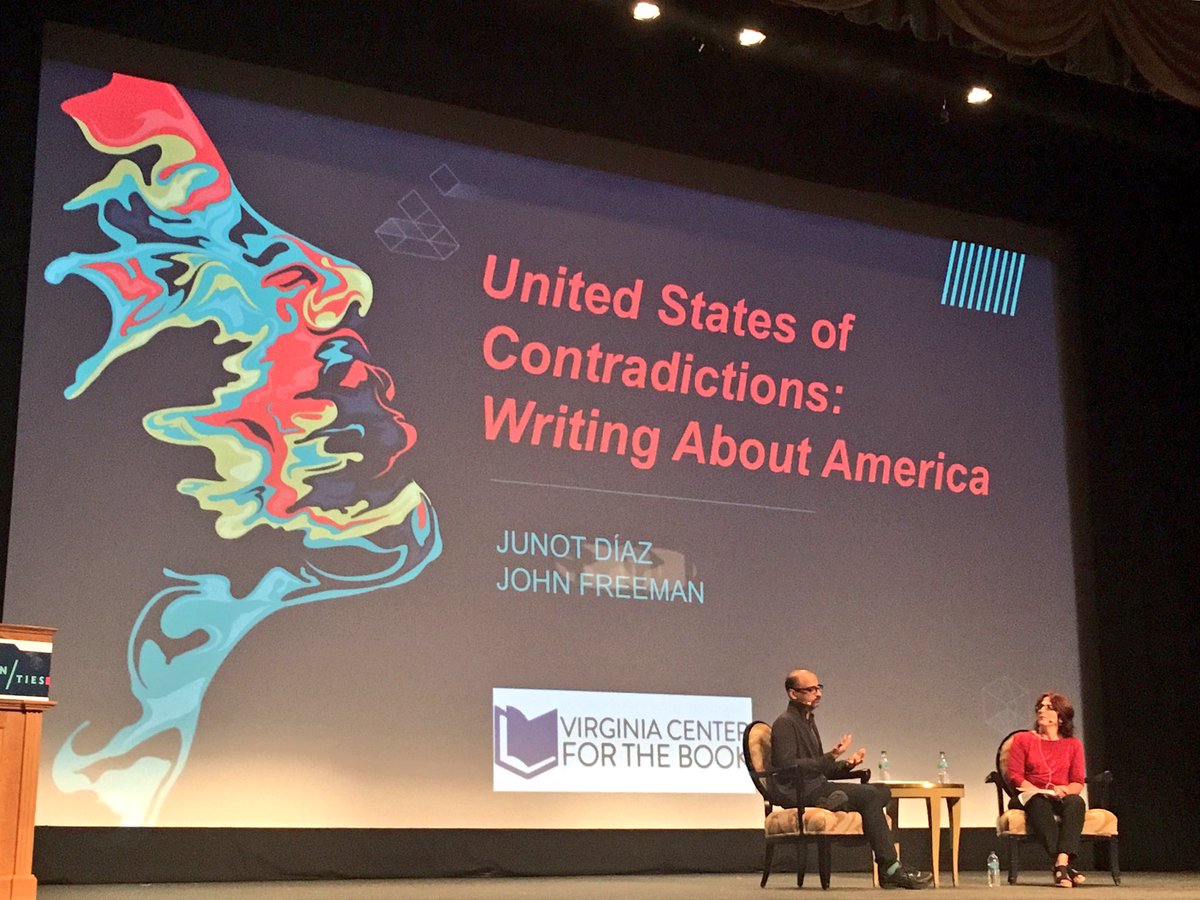 AMST_UVA's tweet photo. #JunotDíaz at @Human_Ties event, United States of Contradictions: Writing About America https://t.co/owqNgDNhUN