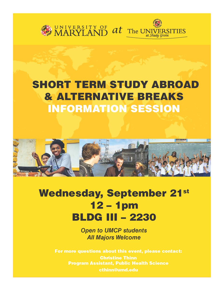 sgPublicHealth's tweet photo. Interested in #StudyAbroad or doing #CommunityService during winter, spring, or summer breaks? Check this out! #USG https://t.co/kJOxAzFMAL