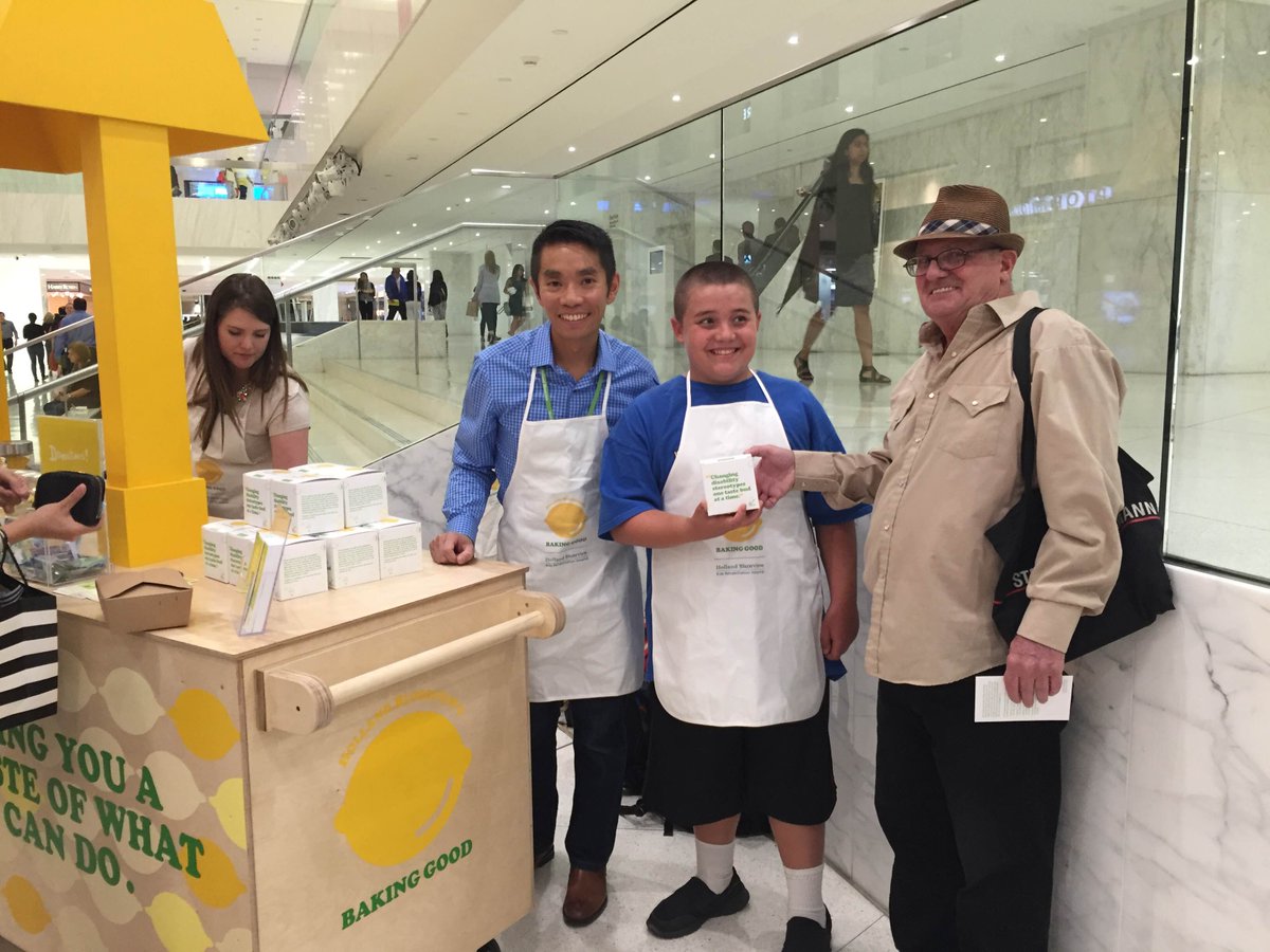 TOAdamVaughan's tweet photo. Liam is raising awareness & challenging #disability stereotypes today for the #bakinggood campaign! @HBKidsHospital https://t.co/iHkve3o7fN
