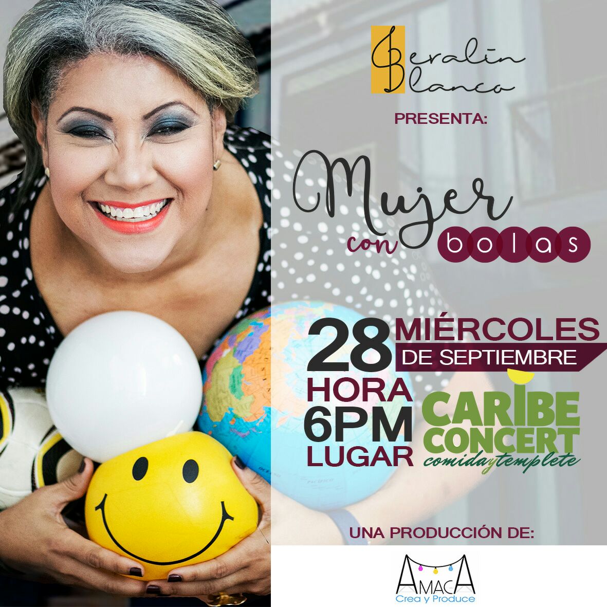 gridelgado's tweet photo. Te lo vas a perder? Miércoles 28 de #Septiembre Viene #MujerConBolas
Con @geralinmaria en @caribeconcert #Maracaibo https://t.co/KSCoTE8sek