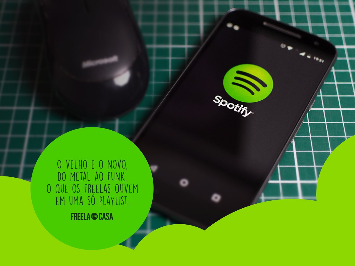 FreelaEmCasa's tweet photo. Heeeey, vem com a gente! 🎧 Criamos nossa playlist Freela no #Spotify! 👉 https://t.co/DQ6WSmeo3w 👈 😘 #FreelaEmCasa https://t.co/QWb2pdOQXn