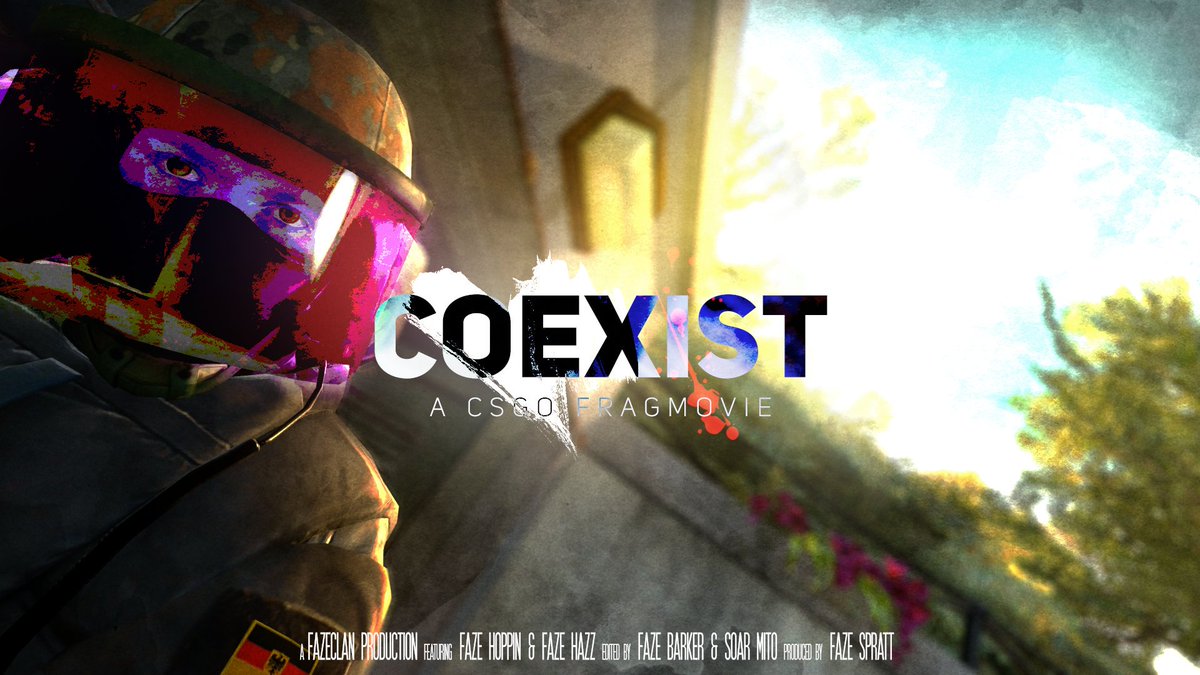 FaZeClan's tweet photo. TOMORROW ON FAZECLAN:

@Hazz x @FaZeHoppin in our new CS:GO Fragmovie - "COEXIST" https://t.co/t99Ze002i9