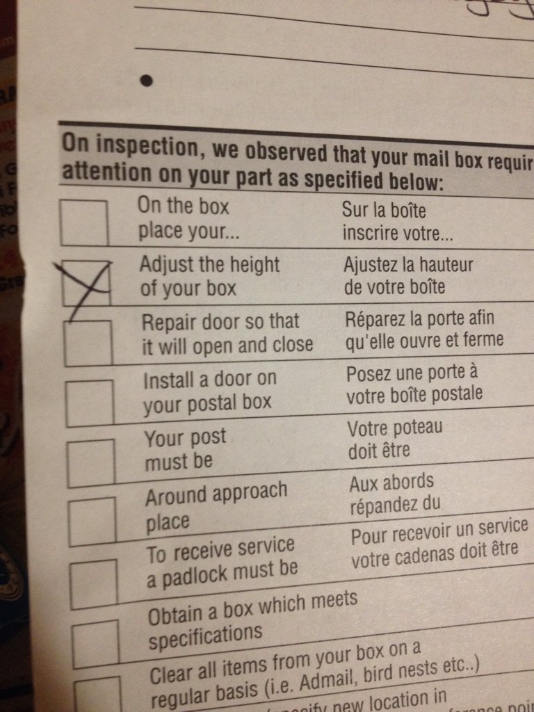 wes_wes614's tweet photo. Came home to this msg sounds like @TorrensJonathan they want a lift kit on it, they will get one #MailboxProblems https://t.co/NDu0e4kSeO