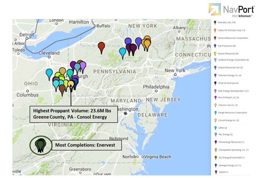 NavPortData's tweet image. Frackin&apos; Friday #Appalachian basin: navport.com/appalachian-ac…  @CONSOL_Energy @InvestMarcellus @UticaShaleOil