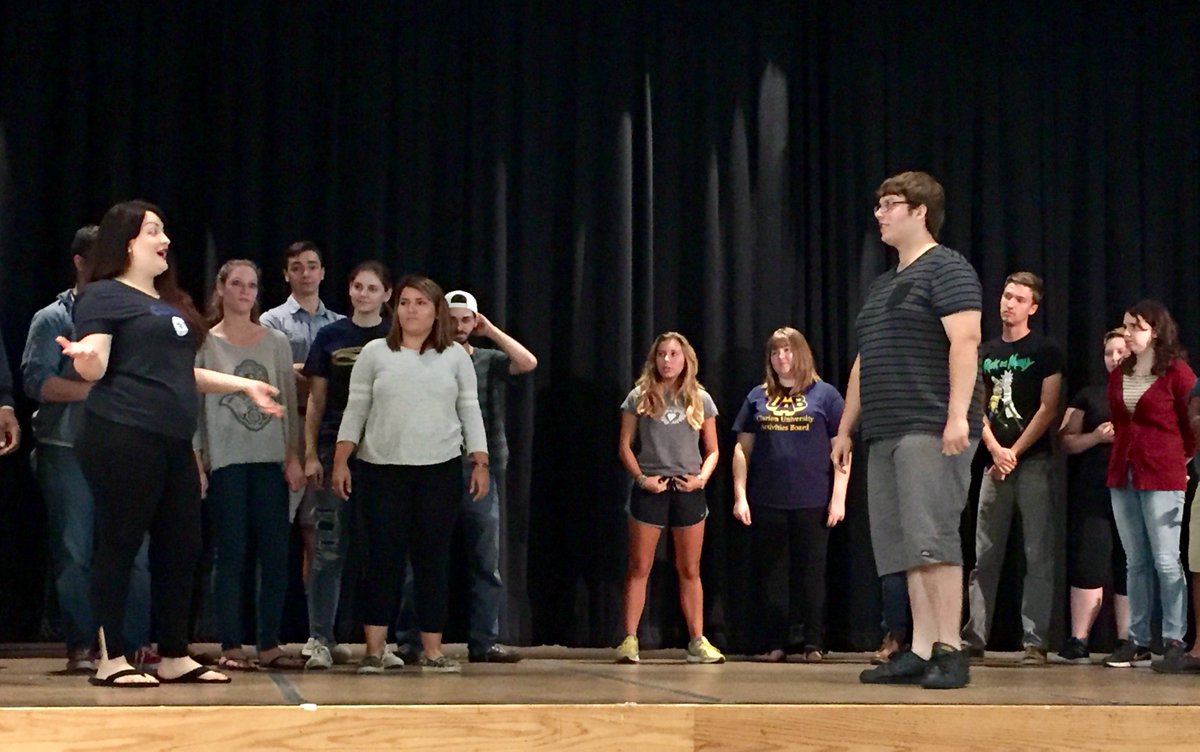 CUPTheatre's tweet photo. What an awesome musical improv workshop with the talented Victoria Nones! See her performance at 8pm in Gemmell! https://t.co/xWdiDDxhRX