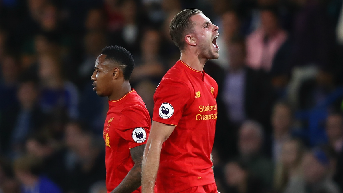 FOXSoccer's tweet photo. This Jordan Henderson goal is SO GOOD. https://t.co/HLQsbOYYs2 https://t.co/8DvC47bacQ
