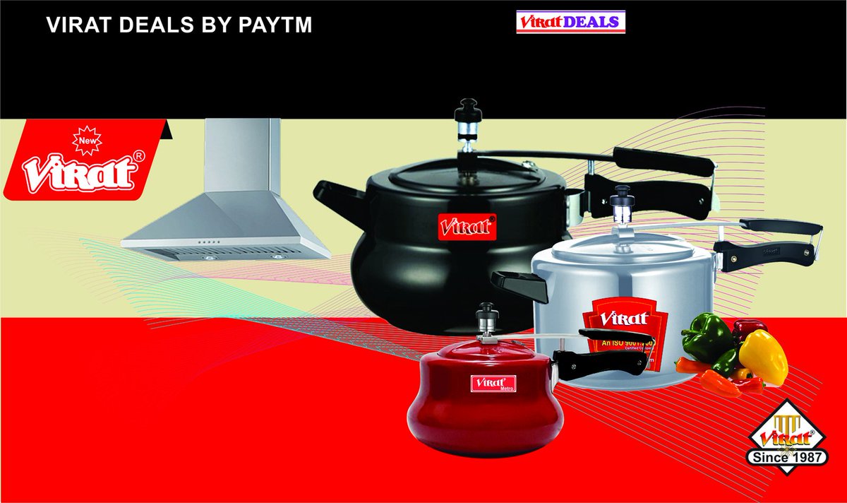 rameshjainvirat's tweet photo. 35% cash back on Virat pressure cookers by paytm. https://t.co/4xVaQ34I52 https://t.co/dZII8Of1Ut
