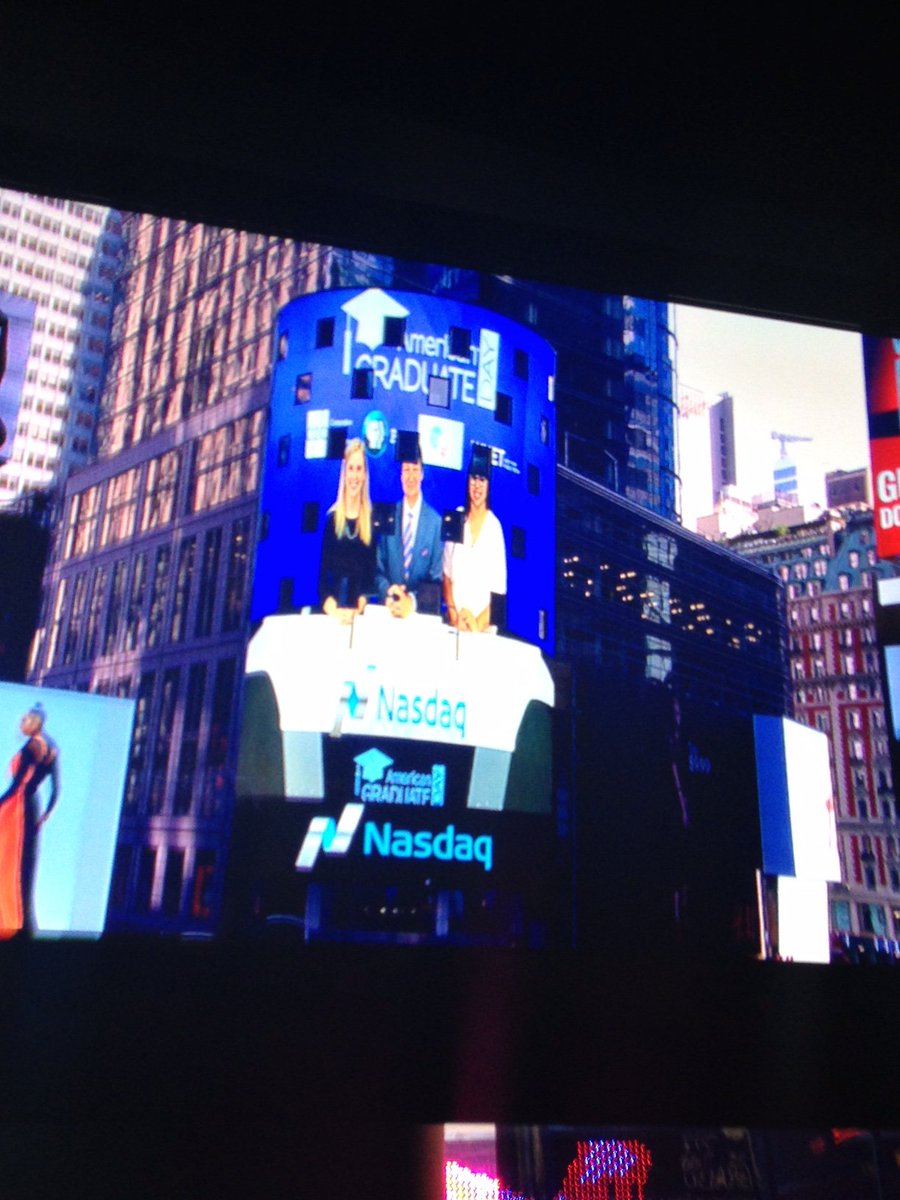SanDiegoMonarch's tweet photo. @WNETeducation & @SanDiegoMonarch ring the #Nasdaq Closing Bell! #amergrad https://t.co/uiwTUmj9QN