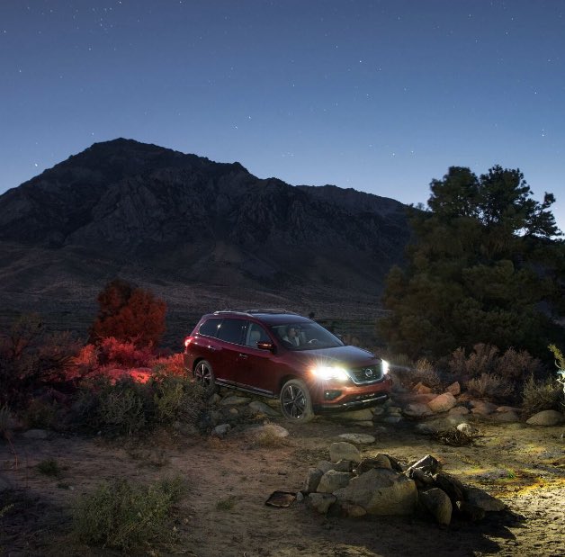 NissanUSA's tweet photo. Nighttime driving the way it's meant to be done w/ the new #2017Pathfinder. #FindYourNewPath out under the stars. https://t.co/GkYiDkPPRG