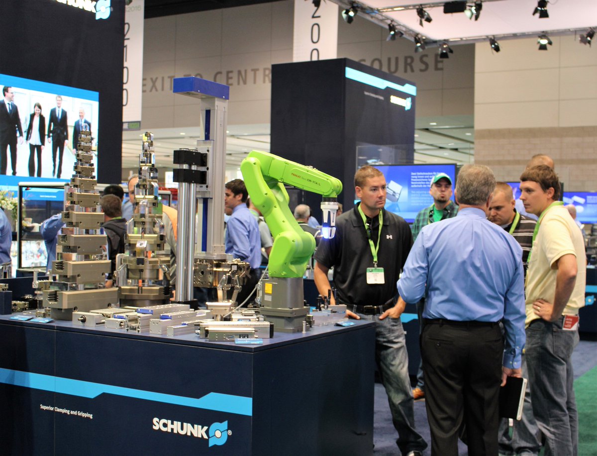 SCHUNKInc's tweet image. #IMTS2016 what a show so far! Join us in W-2000 to see how SCHUNK can help with your manufacturing challenges