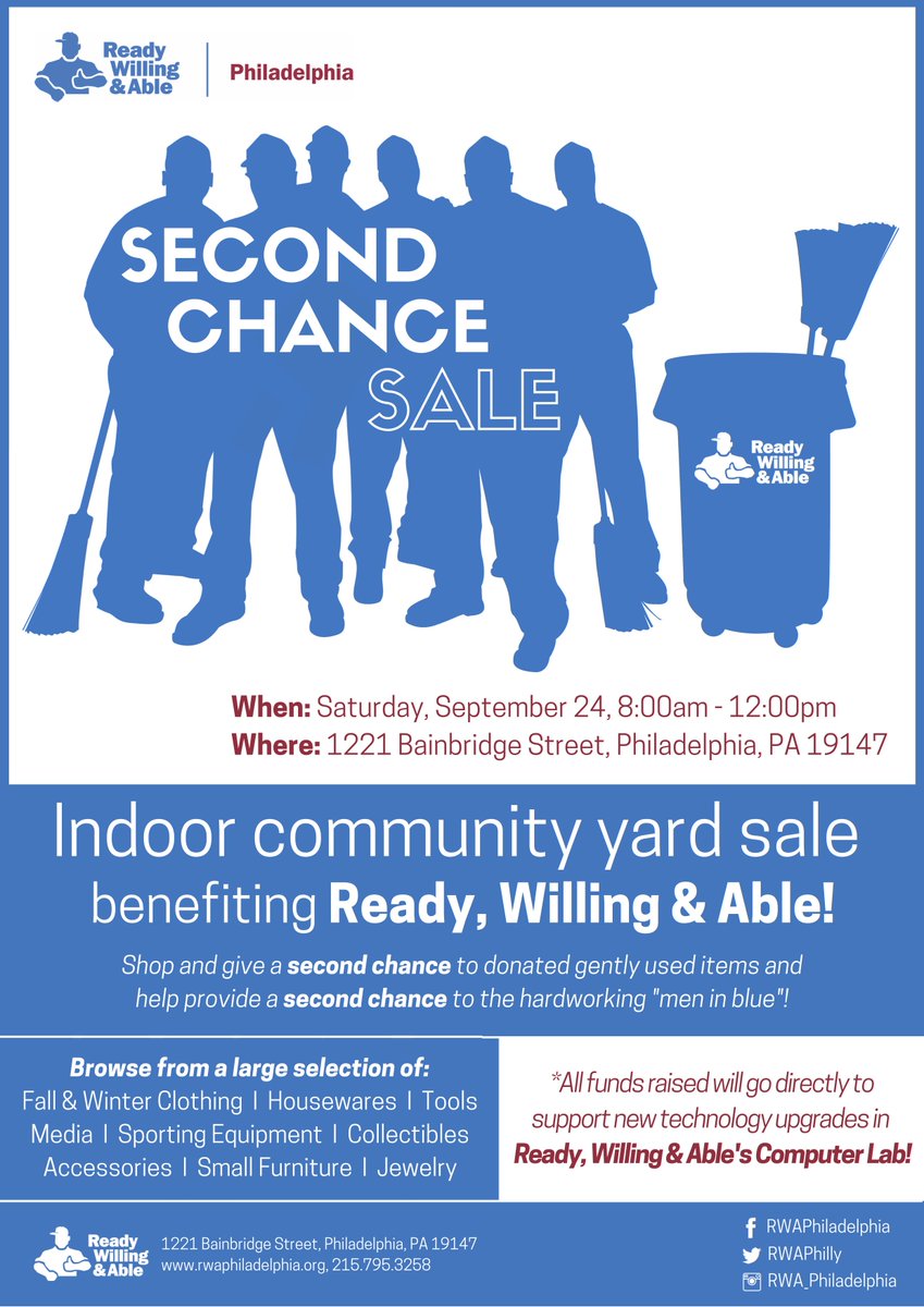 kahnpark's tweet photo. Stop by and support the Men in Blue Saturday 9/24 8pm to 12pm @RWAPhilly @wswca @BeautifulPHL @PhilaParkandRec https://t.co/QN68XjGrjP