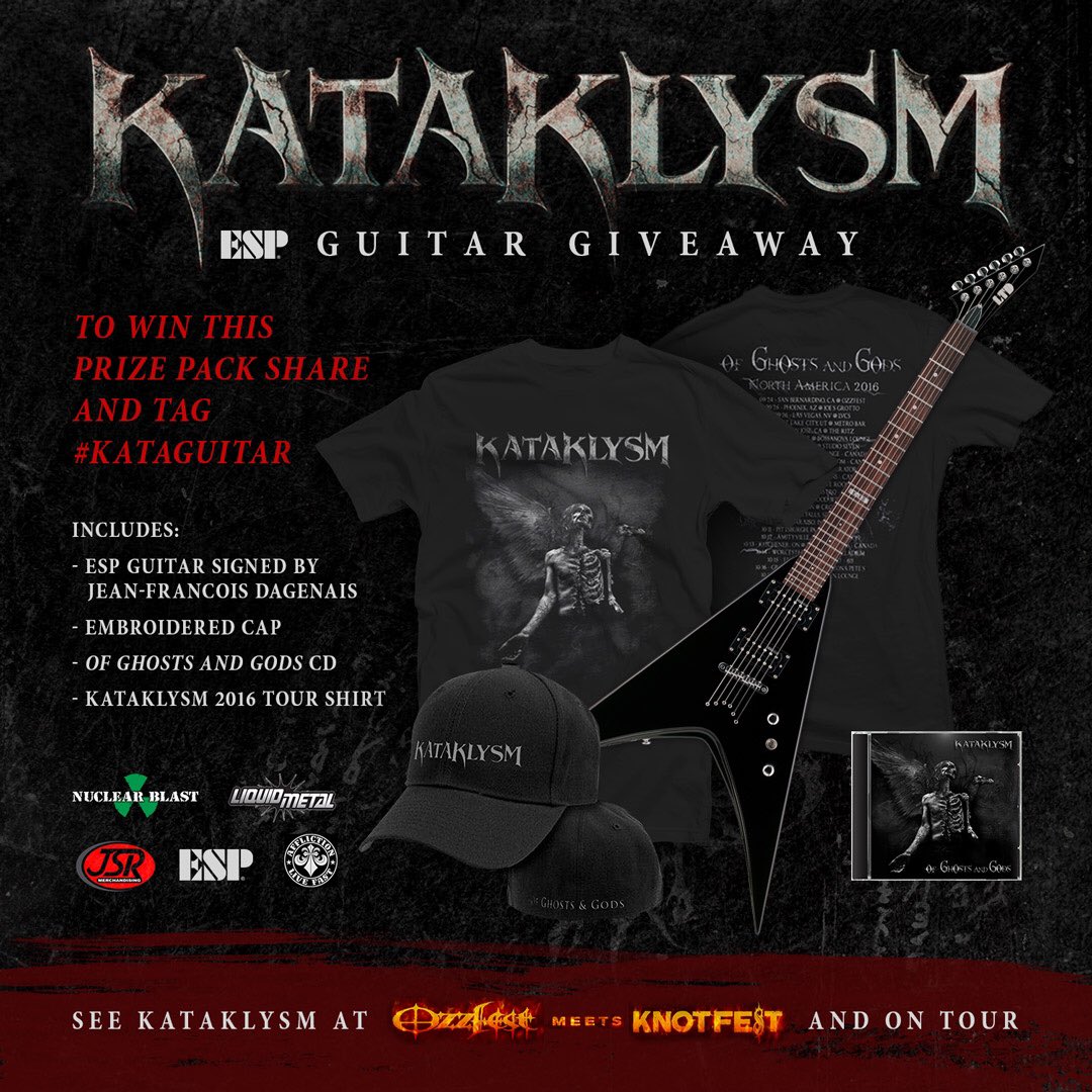 josemangin's tweet photo. Teaming up w @nuclearblastusa giving out sick signed @ESPGuitarsUSA from @kataklysmband -Share 2 win #kataguitar https://t.co/rj0zyP94cc