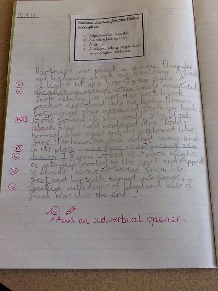 king_miss_'s tweet photo. Great first pieces of Year 6 writing @Battyeford https://t.co/vyKXUYtdGg