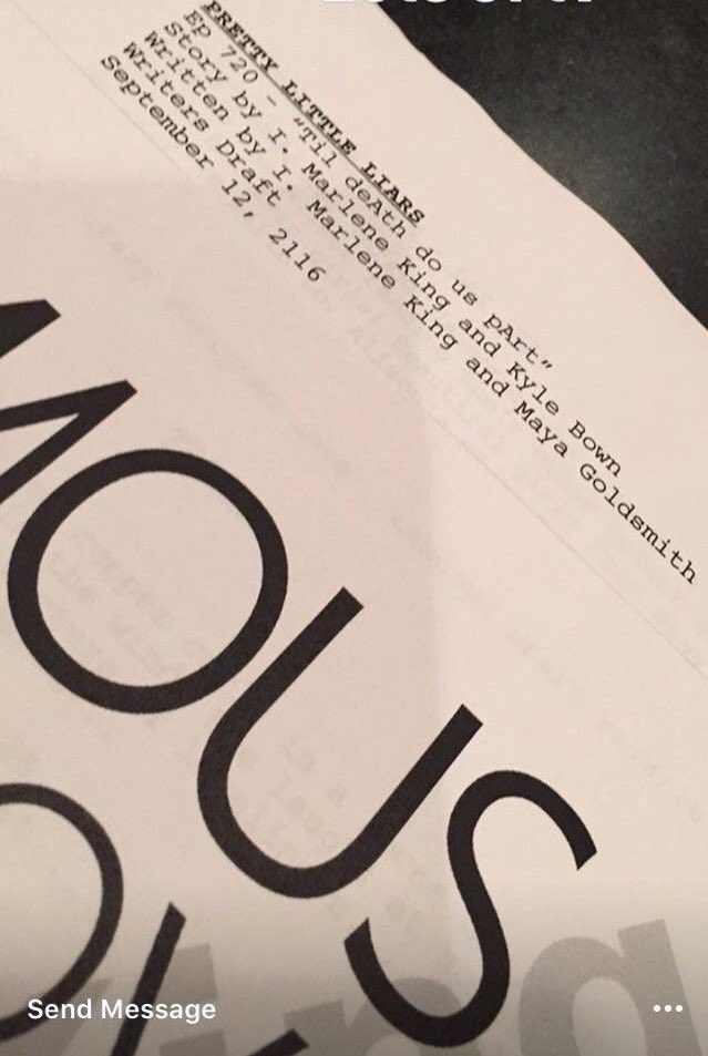 PrettyKisses_A's tweet image. #PLL7 20 TITLE: Til Death Do Us Part
#PLLEndGame #PrettyLittleLiars