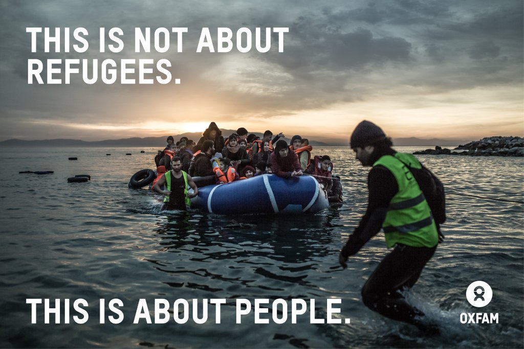 Oxfam's tweet photo. "We need a humane response, not one borne of ignorance, avoidance &amp; blame" https://t.co/y2f36DQ9Ql #UNGA #StandAsOne https://t.co/xcBbKknL4u