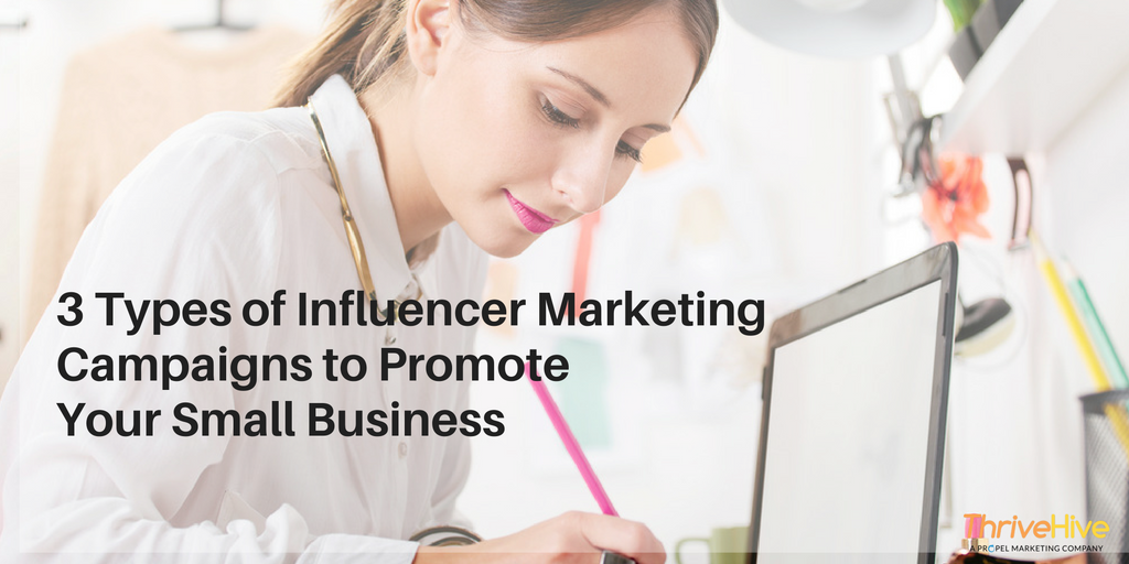 thrivehive's tweet photo. Thinking about a blogger collaboration? Here are 3 types of campaigns for a #smallbusiness https://t.co/kCpWzoAQsr https://t.co/b7jzpiRvlM