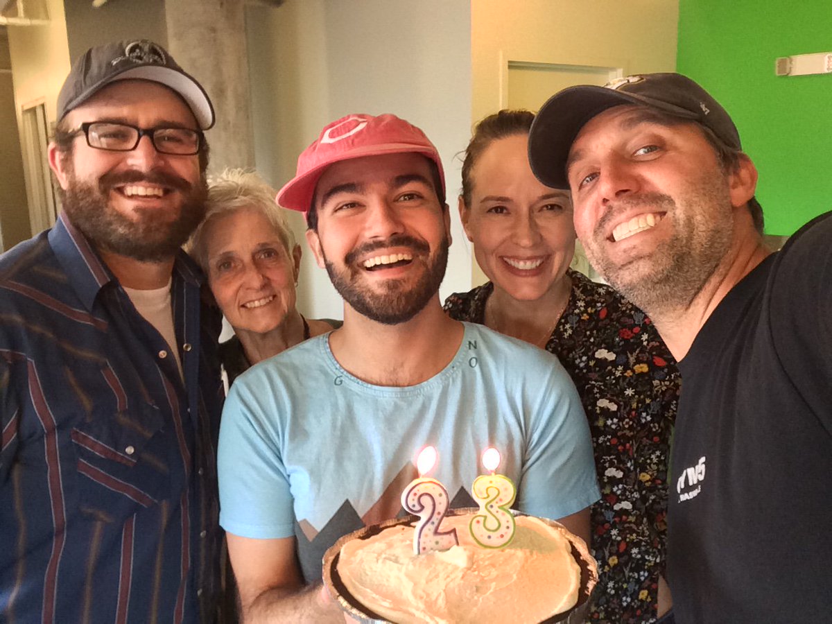 MooCreativeNash's tweet photo. Happy birthday to the newest member of our team! Sam Medert turns 23 today and the Moo Family was ready to celebrate https://t.co/O5ufIN1Id5