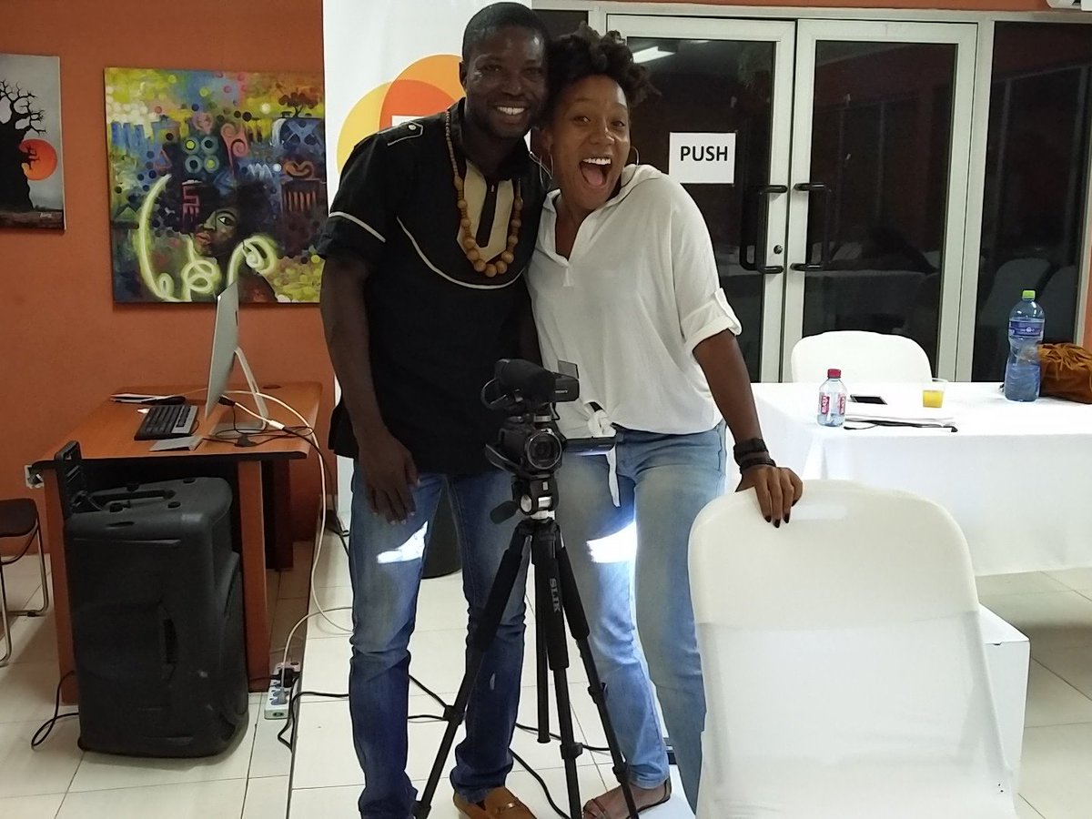 eonwona's tweet photo. One on one interview setup session with @melb4freepress @Joshsaah @africarizing #ARmeet #mediarize https://t.co/iNFib2uaWt
