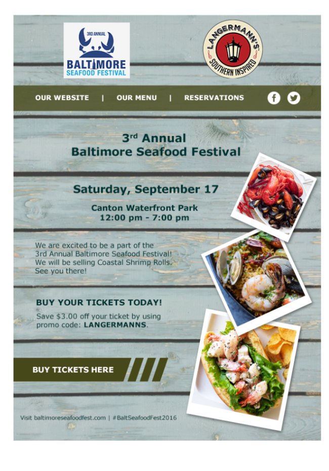 See you at Seafood Fest. Here's your promo code! bit.ly/2cPGhTp
