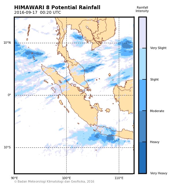 07.20 | Update cuaca via citra HIMAWARI PR: Kebumen masih berpotensi hujan ringan terutama di bagian barat #cuacaKBM