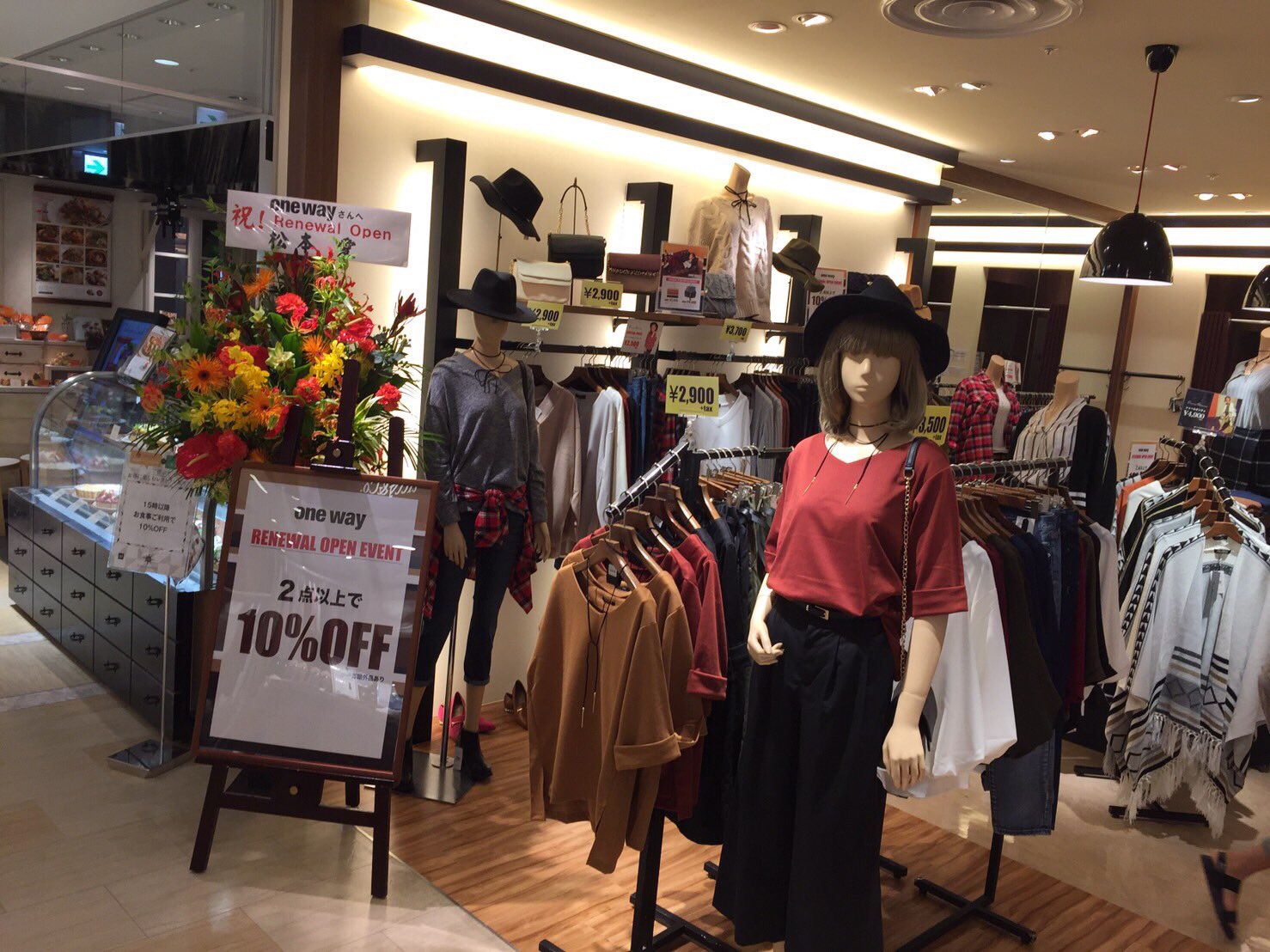 One Way 仙台parcoリニューアルオープン 本日2日目 おトクな限定priceやノベルティご用意してます 皆さまのご来店をお待ちしております