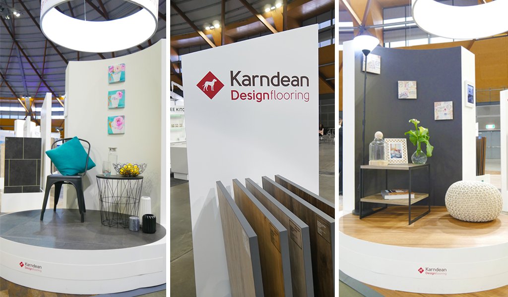 KarndeanFloors's tweet photo. Here’s a touch of  au natural styling to accompany our new Aussie wood inspired LooseLay designs at #BHGLive https://t.co/iIRiI6mYC5