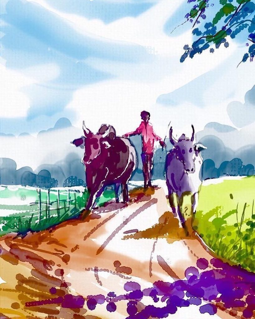 AurynInk's tweet photo. Colorful masterwork by @sathishbrartist on iPas using Auryn Ink app #aurynink #watercolor #digitalart #digitalpaint… https://t.co/G228UjYCWY