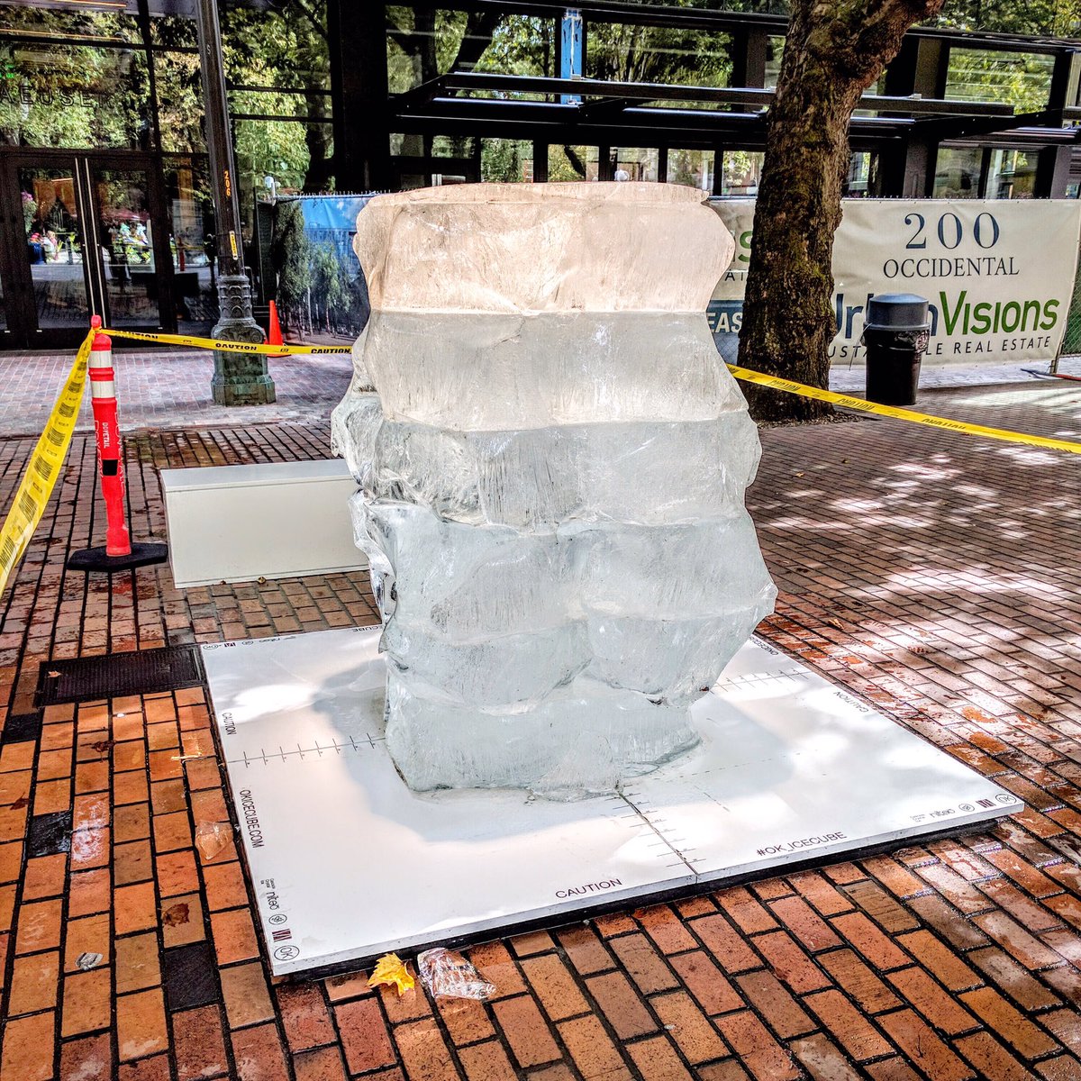 seekingseattle's tweet photo. Getting slippery by the not-so-huge-anymore ice cube in Occidental Park. It's almost a melty memory.
#ok_icecube https://t.co/2ur7IQdrzO