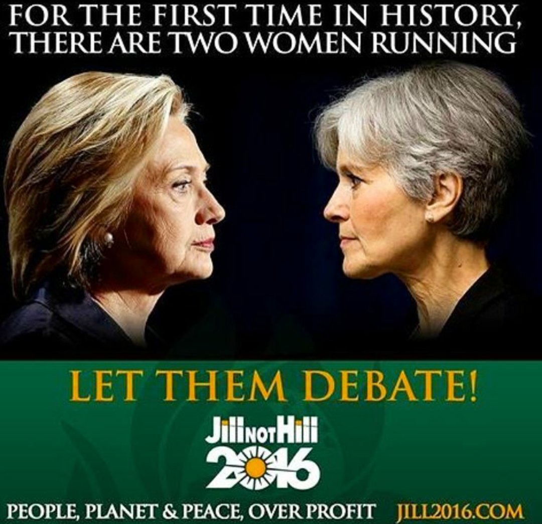 EatTheRich2nite's tweet photo. @DrJillStein #OpenTheDebates https://t.co/Mx2VgJsZLd