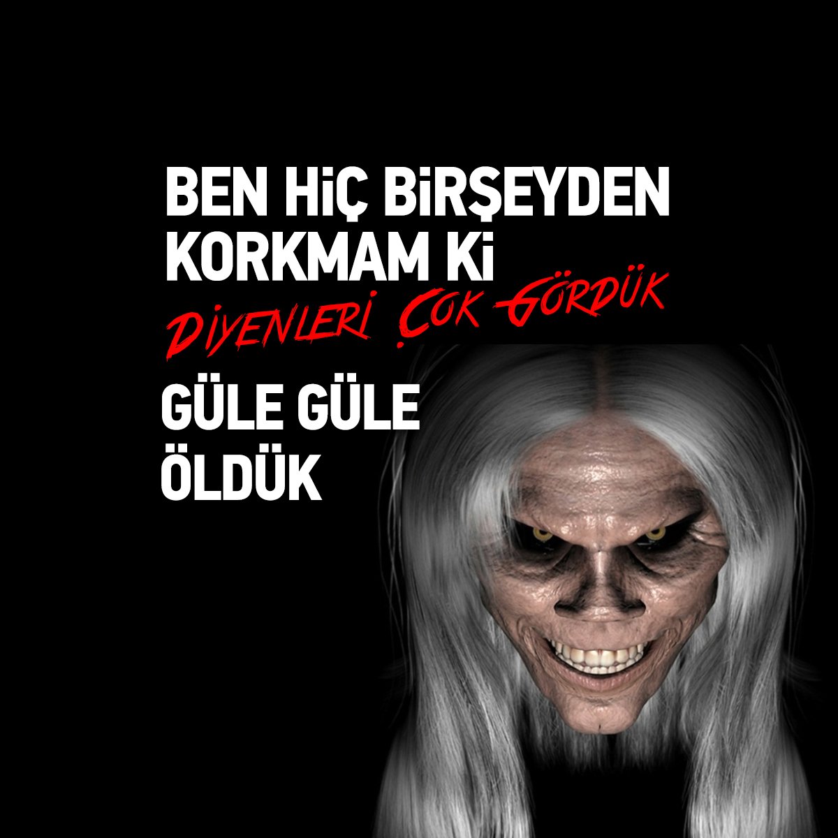"Ben korkmam" diyenleri çok gördük; cesaretinle gir aklınla çık! Hafta sonu boş seanslarımız için 0 506 322 33 06