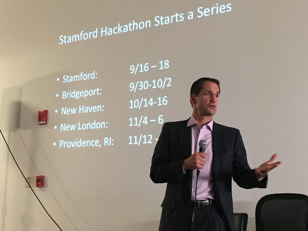 redgreenrepeat's tweet photo. @jahimes kicking off Stamford Hackathon 3.0 #stamtech #NEJSConf https://t.co/baVFqRnzUc