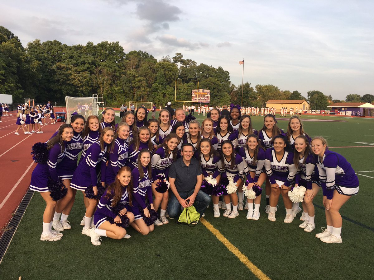 RSprouse_BHS's tweet photo. @BaldwinHSCheer @WPXIScott Getting ready for WPXI Game of the Week #HailToTheFightingHighlanders #2016Kickoff https://t.co/ZBDd3EkcP4