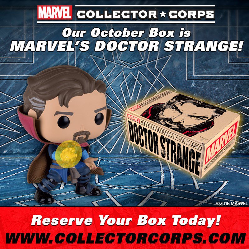 RT &amp; follow <a href="/OriginalFunko/">Funko</a> for the chance to win a Doctor Strange box from <a href="/CollectorCorps/">CollectorCorps</a>!
